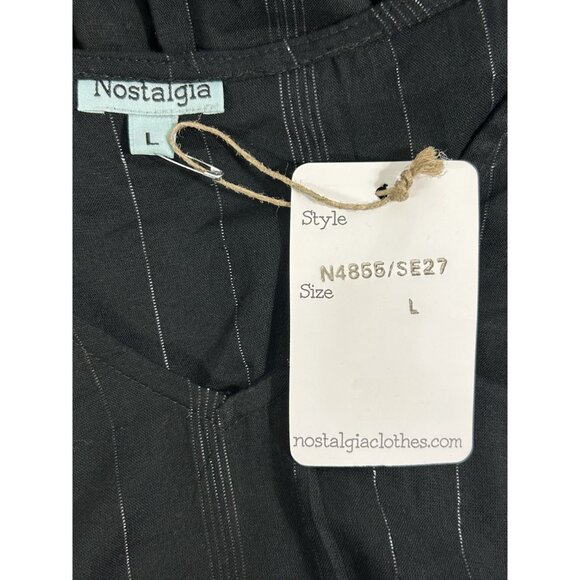 Nostalgia Short Sleeve Pullover Ruffle Dress in Black - Sz XL - NWT - Picture 4 of 6